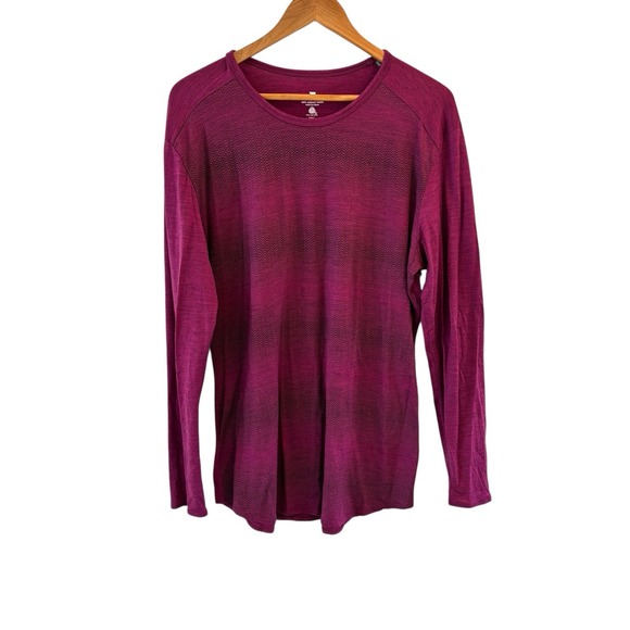 Segments Tops - Segments Tee Womens XXL Merino Wool Base Layer Long Sleeve Crew Pink Outdoor